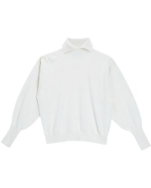 Genny Cashmere Collar Jumper - White