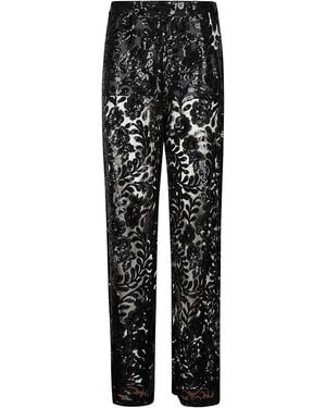 Golden Goose Journey Ws Jogging Trousers Onia Lace Paillettes - Black