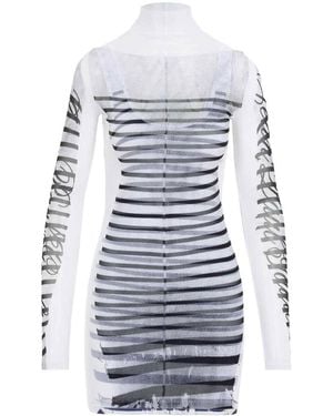 Jean Paul Gaultier Mariniere Mini Dress - White