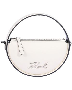 KARL LAGERFELD K/Signature Round Crossbody - Metallic