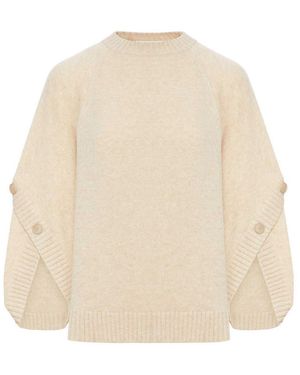 Max Mara Oversized Wool And Cashmere Sweater - Natural