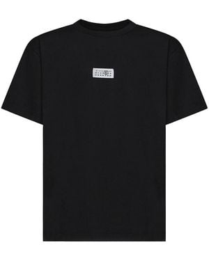 MM6 by Maison Margiela Numeric Jersey T-Shirt With Logo - Black