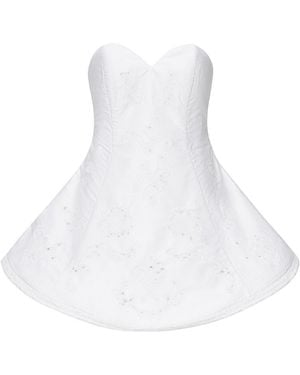 Magda Butrym Strapless Mini Dress - White