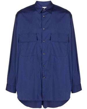 Comme des Garçons Comme Des Garçons Shirt Classic Collar Long-Sleeved Shirt - Blue