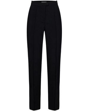 Nensi Dojaka Stretch Virgin Wool Cigarette Trousers - Black