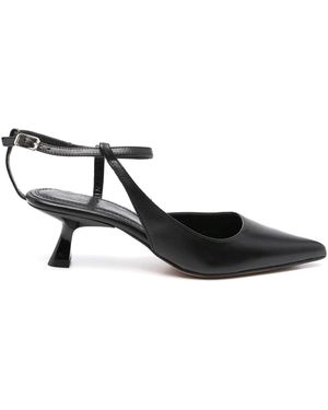 Souliers Martinez Camelia 50Mm Leather Pumps - Black