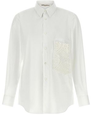 Comme des Garçons Crochet Pocket Shirt - White