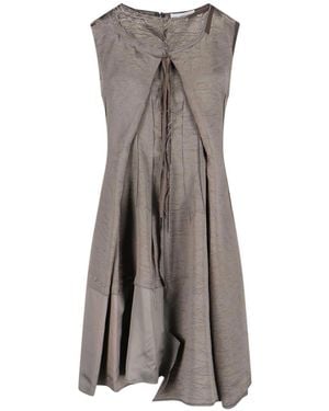 Maison Margiela Midi "Anonimity Of The Lining" Dress - Grey