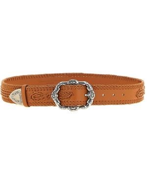 Ermanno Scervino Embroidery Belt - Brown