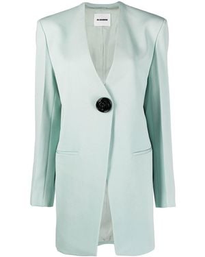 Jil Sander Single Breasted Blazer - Blue