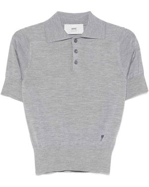 Ami Paris Silk Knitwear - Grey