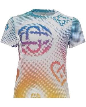 CASABLANCA Airbrush Smiley T-Shirt - Blue