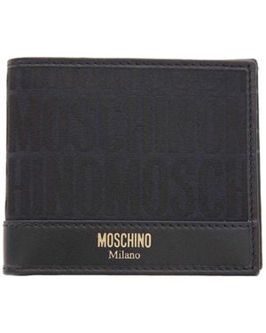 Moschino Mini Wallet Logo - Black