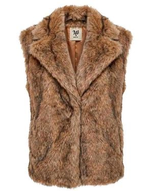 Aniye By Raya Vest Faux Fur - Brown