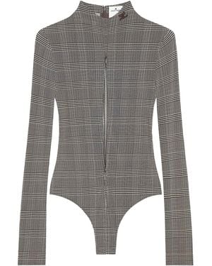 Courreges Prince Of Wales-Pettern Body - Gray
