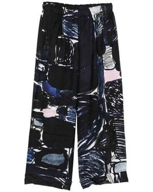 Daniela Gregis Silk Pajama Pants - Blue