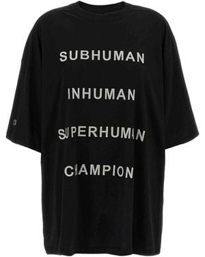 Rick Owens T-Shirt Champion X - Black