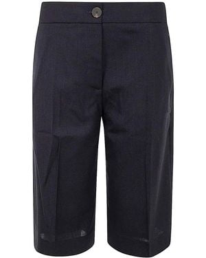 Studio Nicholson Wool Casual Wide-Leg Trousers - Blue
