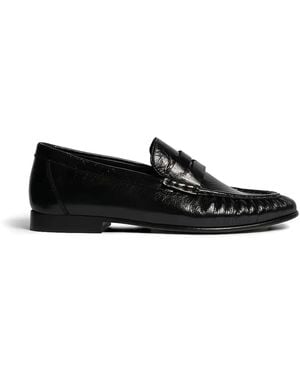 POSA Penny Loafer Leather Wrinkle - Black