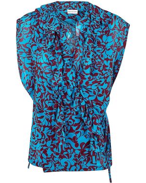 Dries Van Noten Clematis Blouse - Blue