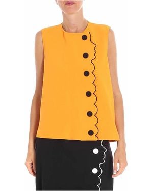 Vivetta Quast Top With Embroidery - Orange