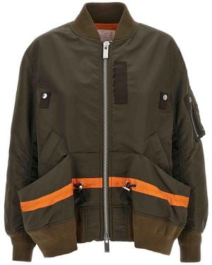 Sacai Drawstring Bomber Jacket - Multicolor
