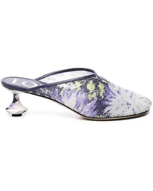Loewe Sequined Toy Sabot - White