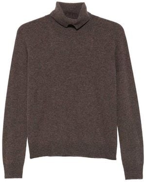 Vanisé Sandrine Cacao Cashmere Turtleneck Sweater - Brown