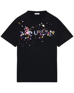 McQueen Cotton T-Shirt - Black