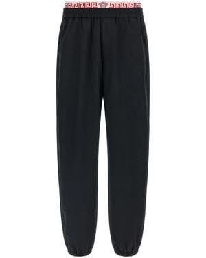 Versace Greca' Pattern Sweatpants - Black