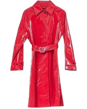 コート KARL LAGERFELD Women Trench Coats A1W15024034 Red Women's COATED TRENCH COAT by KARL LAGERFELD | Free Shipping