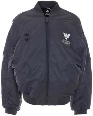 adidas Originals Down Jacket With Frontal Zip Closure - Blue