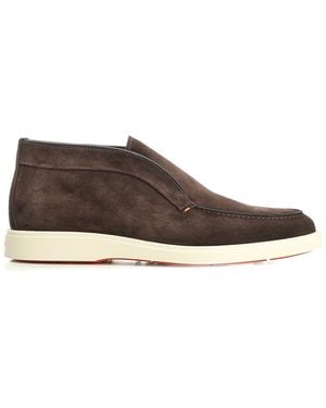 Santoni Desert Suede Ankle Boot - Brown