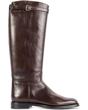 Church's Michelle Leather Boots Shoes - Brown