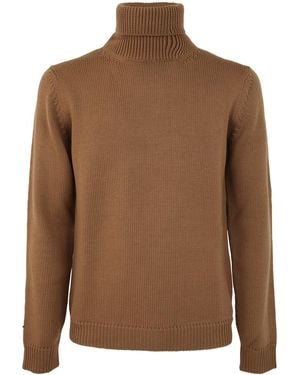 Nuur Long Sleeve Turtle Neck Jumper - Brown