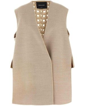 Fabiana Filippi Tricot Wool Vest - Natural