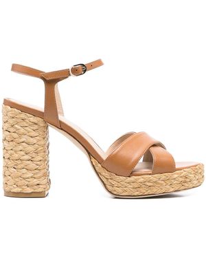 Stuart Weitzman Dayna Platform Sandals - Metallic