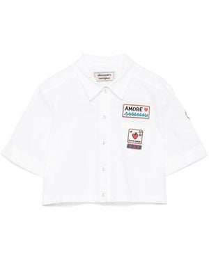 ALESSANDRO ENRIQUEZ Patch Cotton Shirt - White