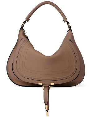 Chloé Marcie Soft Leather Shoulder Bag - Brown