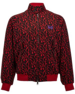 Baracuta 'Jacquard Needles' Bomber Jacket - Red