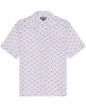 Vilebrequin Cotton Voile Bowling Shirt - White
