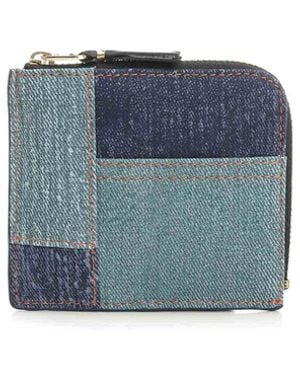Comme des Garçons Patchwork Wallet - Blue