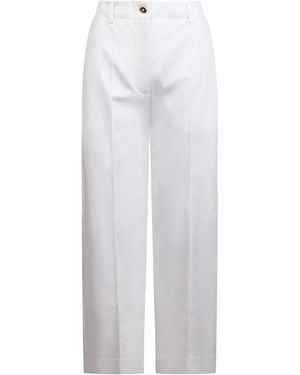 Patou Wide Leg Trousers - White