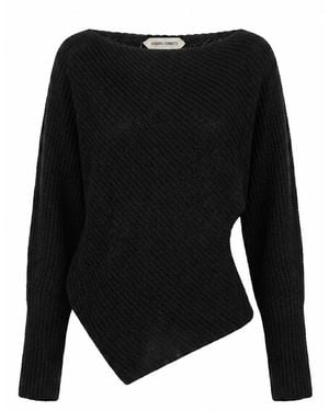 Alberta Ferretti Wide Boat-Neck Sweater - Black