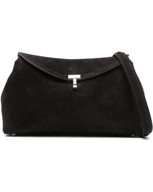 TOTEME T-Lock Suede Clutch - Black