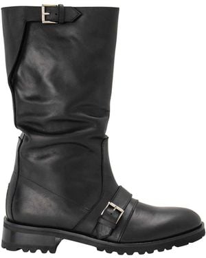 John Richmond No Closure Metallic Ankle Boots - Black