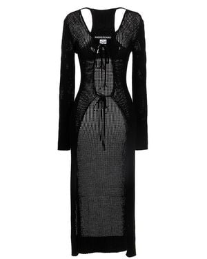 ANDREADAMO Openwork Long Cardigan - Black