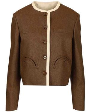 Blazé Milano Silk Bolero Jacket - Brown