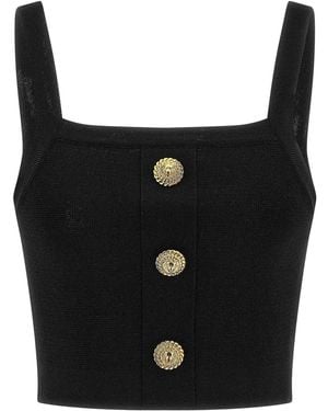 Balmain Brassiere Top - Black