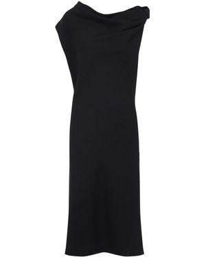 Carven Knot Shirt Midi Dress - Black